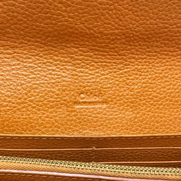 Chloé Orange Leather Continental Wallet in GUC - Picture 13 of 14